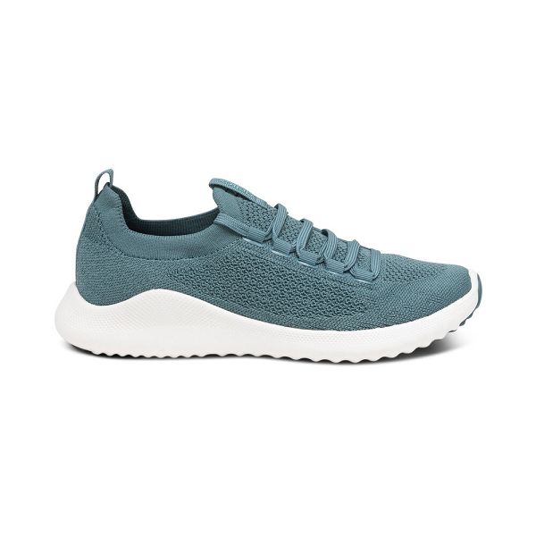 Aetrex Women's Carly Arch Support Sneakers Teal Shoes UK 5208-472